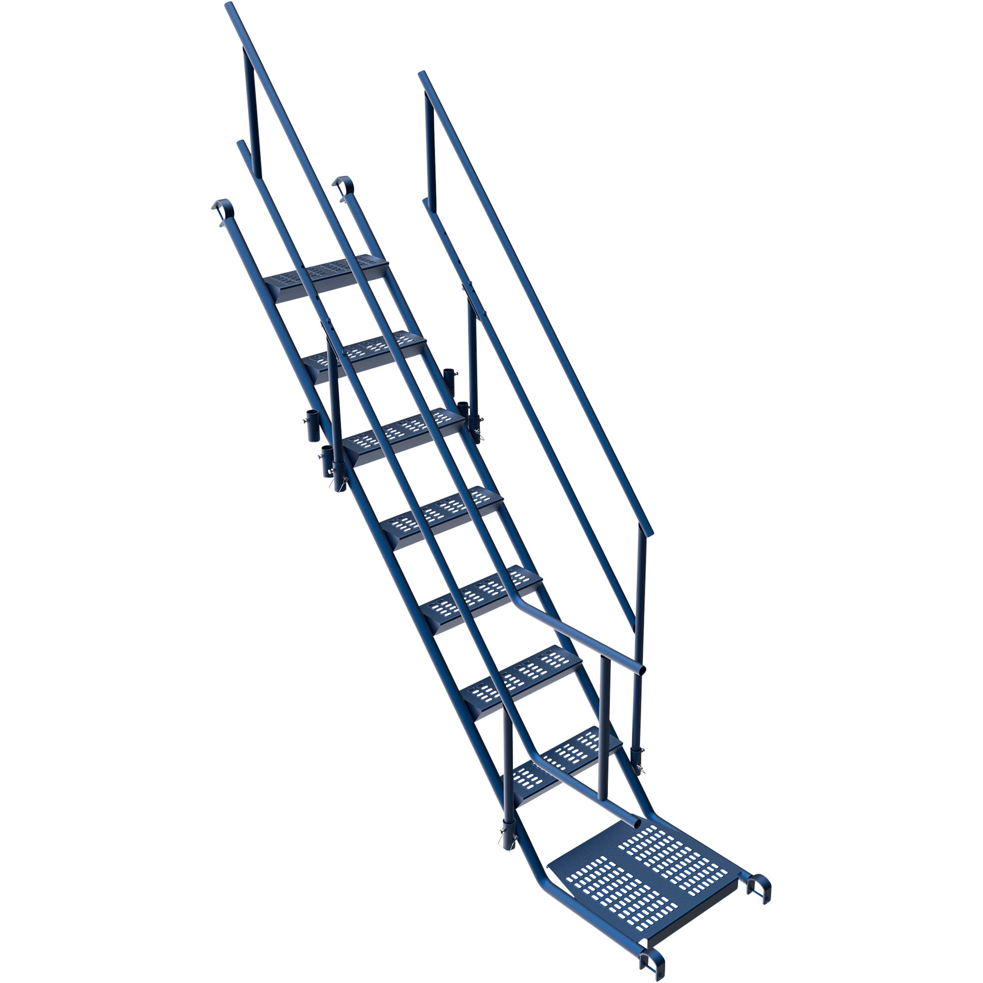 Metaltech Steel Scaffold Stair and Handrails, 800-Lb. Capacity, 7ft. x 7in., Model# M-MST776US